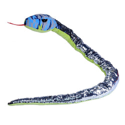Snakesss Sequin Blue Camo 54"