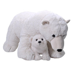 Mom & Baby Jumbo Polar Bear 30"