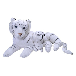 Mom & Baby Jumbo White Tiger 30"